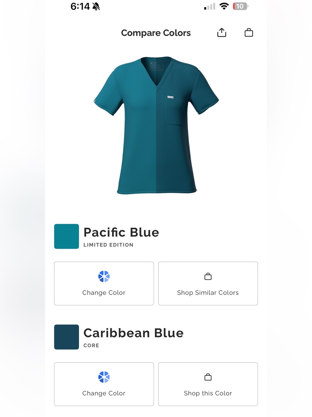 FIGS *Pacific* Blue Scrub SET - Picture 7 of 7